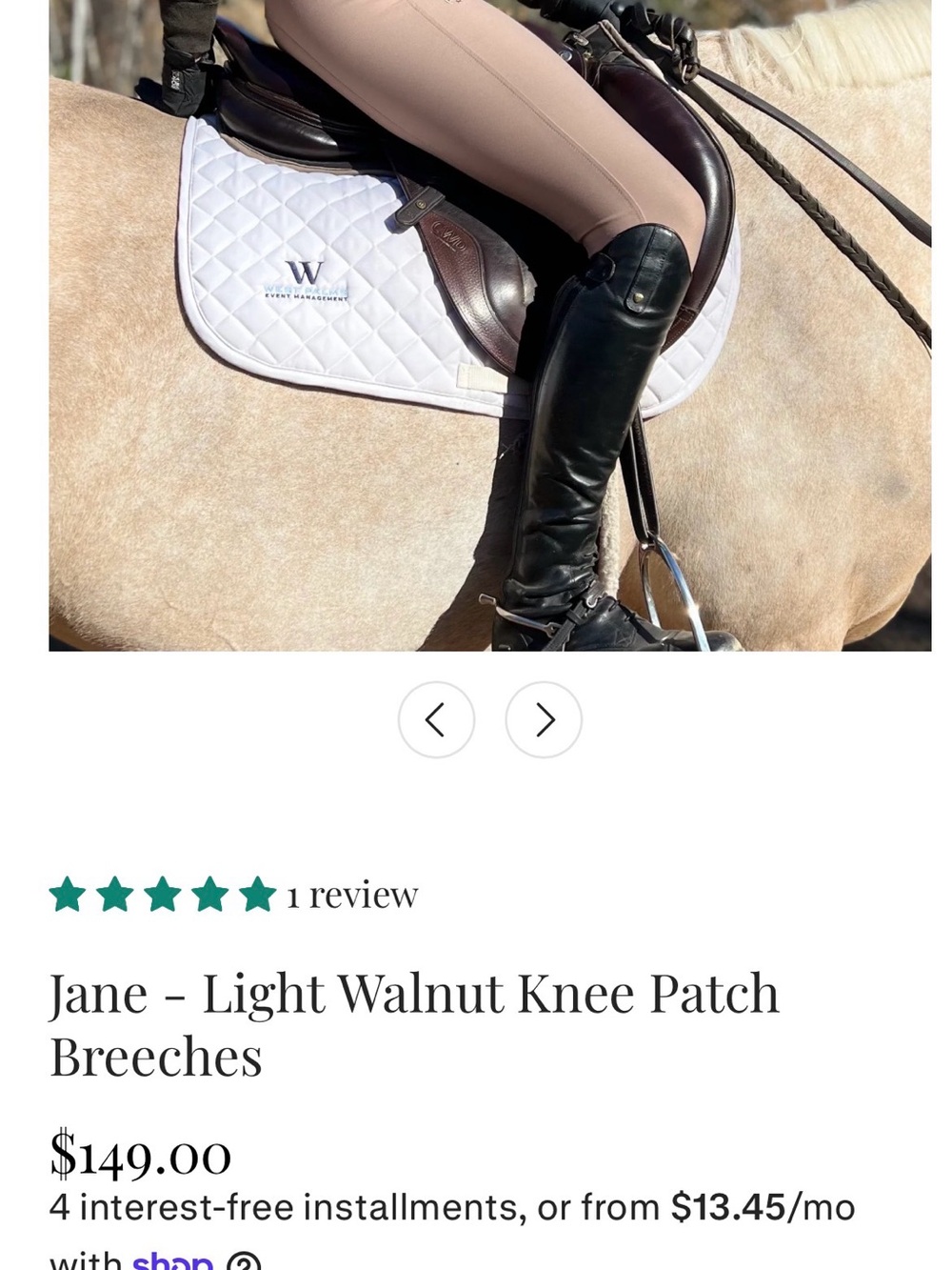 Light Walnut Knee Patch Breeches